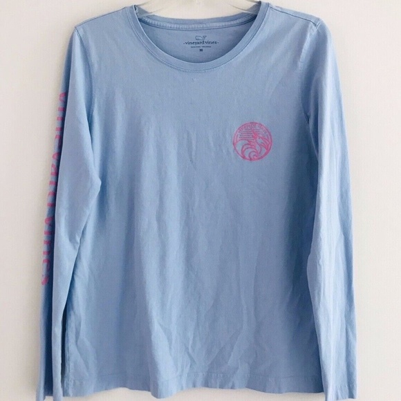 Vineyard Vines | Pullover Long Sleeves Tee Womens M Blue Crewneck Cotton - Picture 2 of 10
